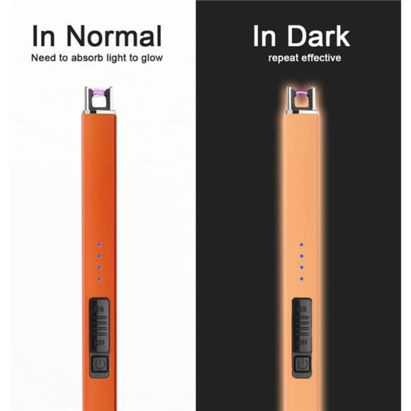 Fluorescent Lighter Electric Glow in the Dark Lighter Candle Rechargeable - Picture 2 of 7